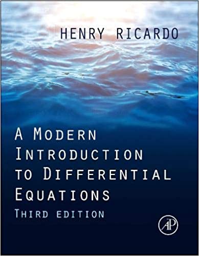 Solution Manual for A Modern Introduction to Differential Equations 3rd Edition by Henry J. Ricardo