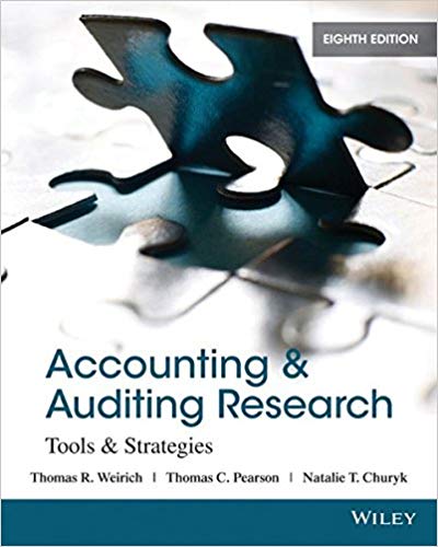 Solution Manual for Accounting and Auditing Research Tools and Strategies 8th Edition by Thomas R. Weirich