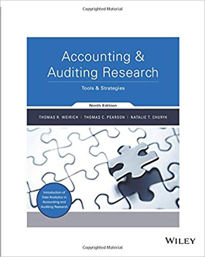 Solution Manual for Accounting Auditing Research Tools Strategies 9th Edition by Thomas R. Weirich