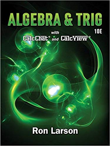 Solution Manual for Algebra and Trigonometry 10th Edition by Ron Larson