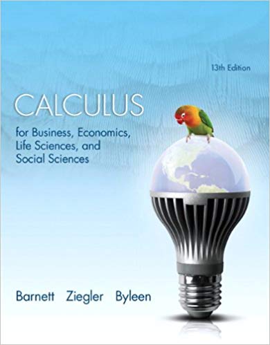 Solution Manual for Calculus for Business Economics Life Sciences and Social Sciences 13th Edition by Raymond A. Barnett