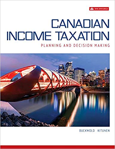 Solution Manual for Canadian Income Taxation 2018 2019 by William Buckwold