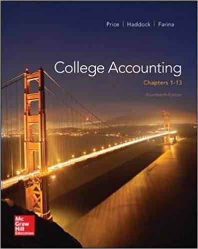 Solution Manual for College Accounting Chapters 1 13 14th Edition by John Ellis Price