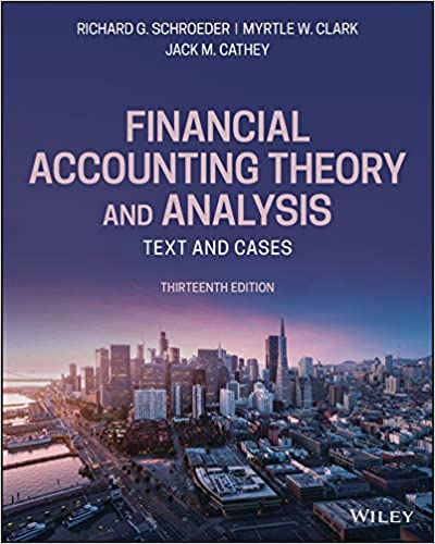 Solution Manual for Financial Accounting Theory and Analysis Text and Cases 13th Edition by Richard G. Schroeder