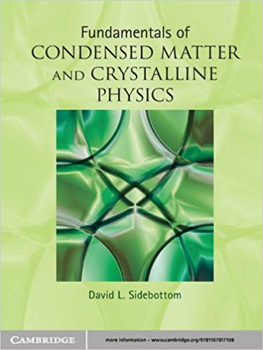 Solution Manual for Fundamentals of Condensed Matter and Crystalline Physics 1st Edition by David L. Sidebottom