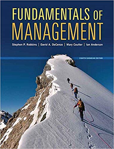 Solution Manual for Fundamentals of Management 8th Canadian Edition by Stephen Robbins