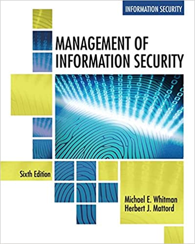 Solution Manual for Management of Information Security 6th Edition by Michael E. Whitman