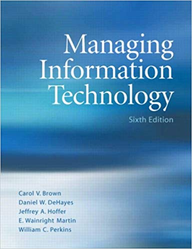 Solution Manual for Managing Information Technology 6th Edition by Carol V. Brown