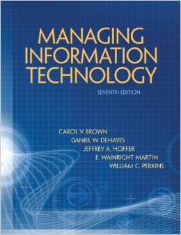 Solution Manual for Managing Information Technology 7th Edition by Carol V. Brown
