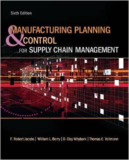 Solution Manual for Manufacturing Planning and Control for Supply Chain Management 6th Edition by F. Robert Jacobs