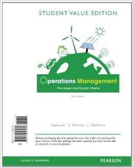 Solution Manual for Operations Management Processes and Supply Chains 10th Edition by Lee J. Krajewski