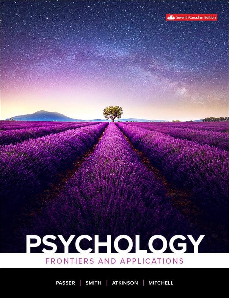 Solution Manual for Passer 7CDNe Psychology Frontiers And Applications 7CDNe