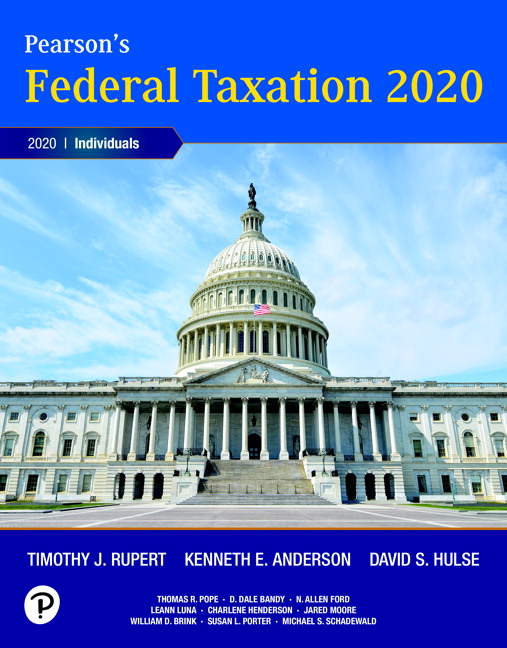 Solution Manual for Pearsons Federal Taxation 2020 Individuals 33rd Edition by Timothy J. Rupert