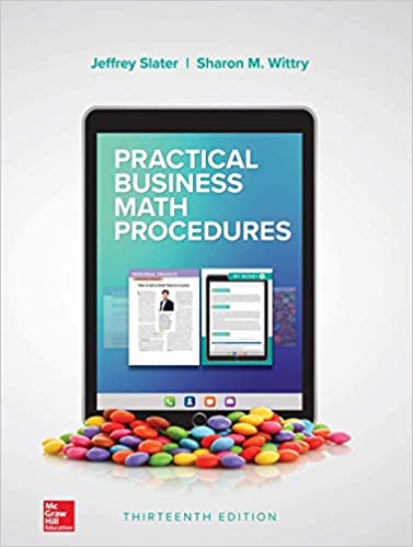Solution Manual for Practical Business Math Procedures 13th Edition by Jeffrey Slater