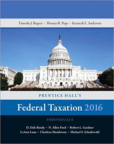 Solution Manual for Prentice Halls Federal Taxation 2016 Individuals 29th Edition by Thomas R. Pope