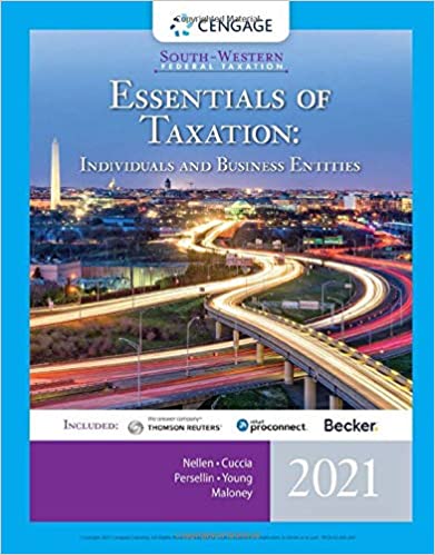 Solution Manual for South Western Federal Taxation 2021 Essentials of Taxation Individuals and Business Entities 24th Edition by Annette Nellen