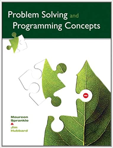 Solution Manual for Problem Solving and Programming Concepts 9th Edition by Maureen Sprankle