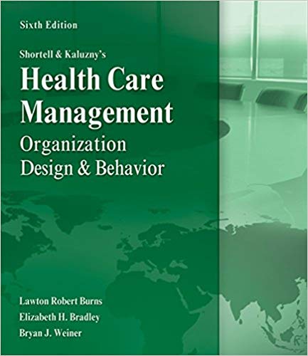 Solution Manual for Shortell and Kaluznys Healthcare Management Organization Design and Behavior 6th Edition by Lawton Burns