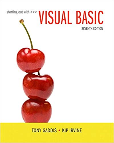 Solution Manual for Starting Out With Visual Basic 7th Edition by Tony Gaddis