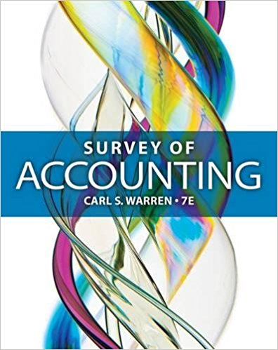 Solution Manual for Survey of Accounting 7th Edition by Carl Warren