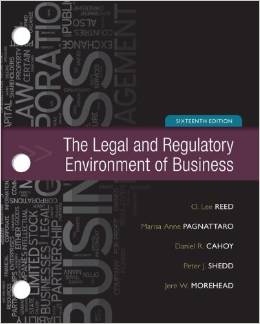 Solution Manual for The Legal and Regulatory Environment of Business 16th Edition by O. Lee Reed