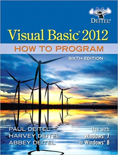 Solution Manual for Visual Basic 2012 How to Program 6th Edition by Paul J. Deitel