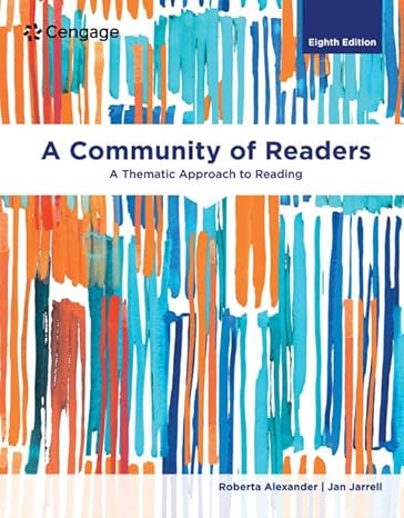 Test Bank for A Community of Readers A Thematic Approach to Reading 8th Edition by Roberta Alexander
