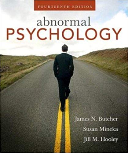 Test Bank for Abnormal Psychology 14th Edition by James N. Butcher