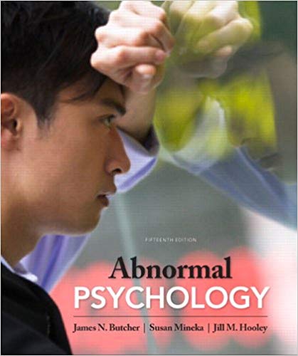 Test Bank for Abnormal Psychology 15th Edition by James N. Butcher