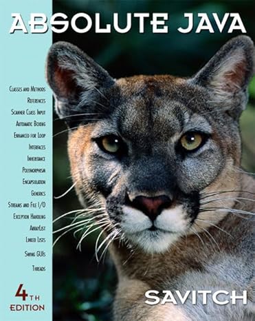 Test Bank for Absolute Java 4th Edition by Walter Savitch