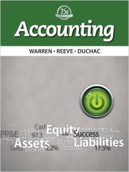 Test Bank for Accounting 25th Edition by Carl S. Warren