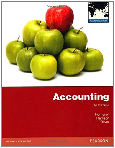 Test Bank for Accounting 9th Global Edition by Charles T. Horngren