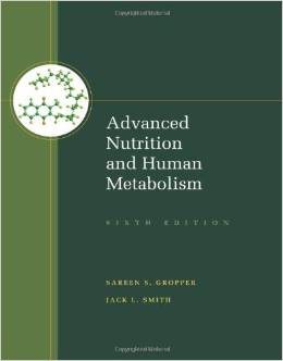 Test Bank for Advanced Nutrition and Human Metabolism 6th Edition by Sareen S. Gropper