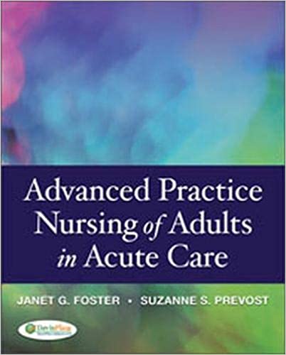 Test Bank for Advanced Practice Nursing of Adults in Acute Care 1st Edition by Janet G. Whetstone Foster