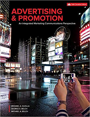 Test Bank for Advertising and Promotion 6th Canadian Edition by Michael Guolla Professor