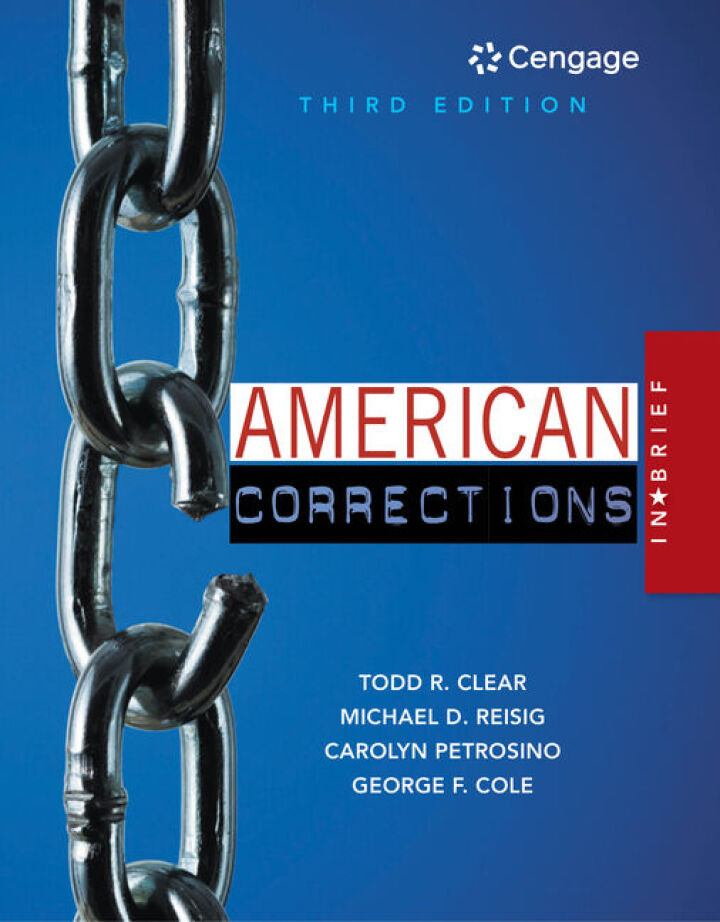 Test Bank for American Corrections in Brief 3rd Edition by Todd R. Clear