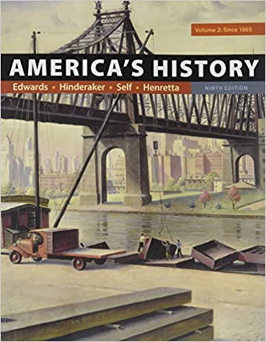 Test Bank for Americas History Volume 2 9th Edition by Rebecca Edwards