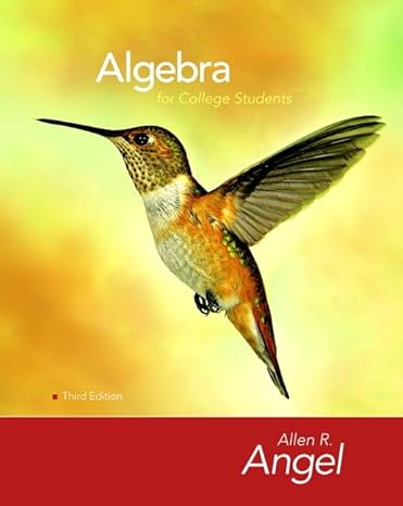 Test Bank for Angel 3e Algebra for College Students 3e
