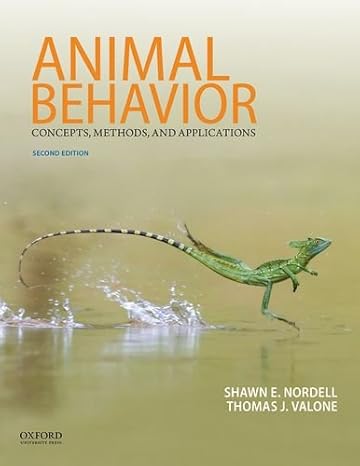 Test Bank for Animal Behavior Concepts Methods and Applications 2nd Edition by Shawn E. Nordell