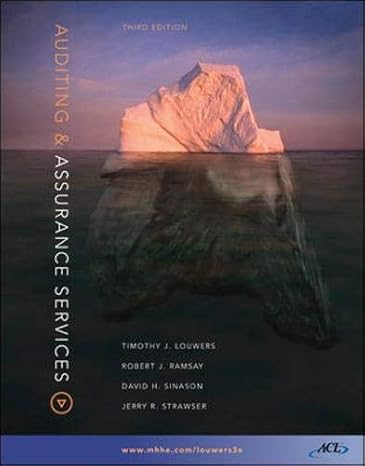 Test Bank for Auditing and Assurance Services 3rd Edition by Timothy J. Louwers