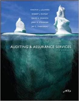 Test Bank for Auditing and Assurance Services 5th Edition by Timothy J. Louwers
