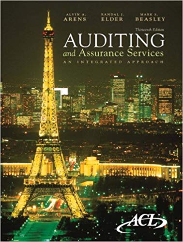 Test Bank for Auditing and Assurance Services An Integrated Approach 13th Edition by Alvin A Arens
