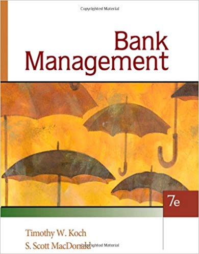 Test Bank for Bank Management 7th Edition by Timothy W. Koch