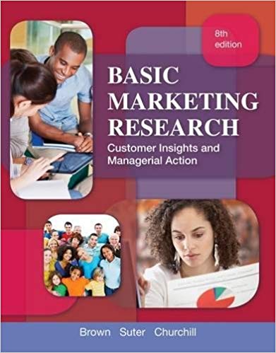Test Bank for Basic Marketing Research 8th Edition by Tom J. Brown