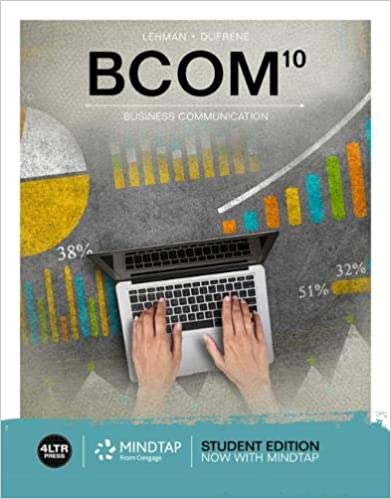 Test Bank for BCOM 10th Edition by Carol M. Lehman