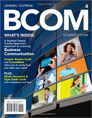 Test Bank for BCOM 4th Edition by Carol M. Lehman