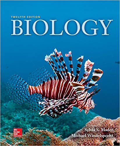 Test Bank for Biology 12th Edition by Sylvia S. Mader Dr.