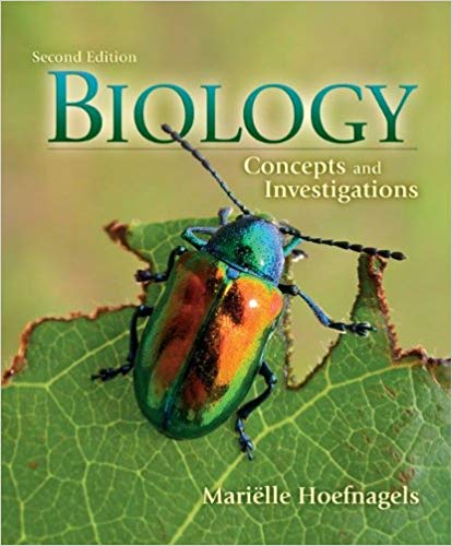 Test Bank for Biology Concepts and Investigations 2nd Edition by Hoefnagels