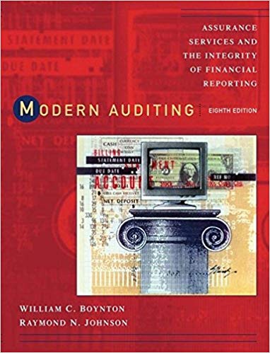 Test Bank for Modern Auditing Assurance Services and the Integrity of Financial Reporting 8th Edition by William C. Boynton