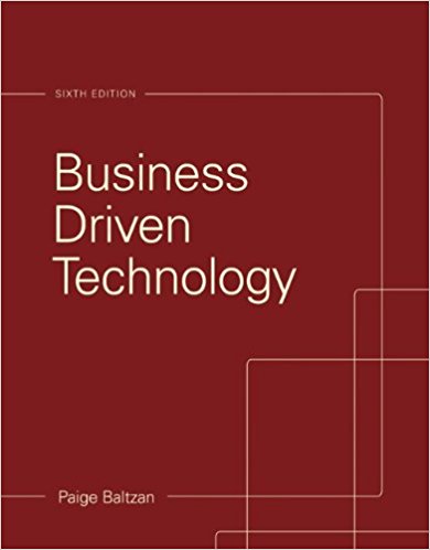 Test Bank for Business Driven Technology 6th Edition by Paige Baltzan